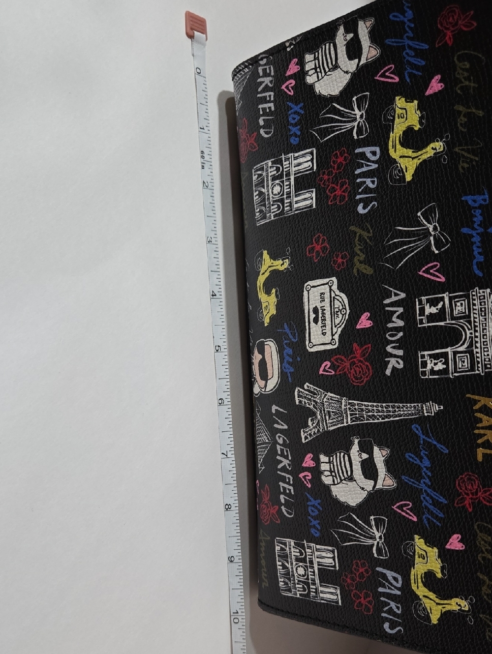 NWT Karl Lagerfeld Paris Graphic Tote Bag Crossbody Strap Paris Print. Nwt. - Picture 8 of 9